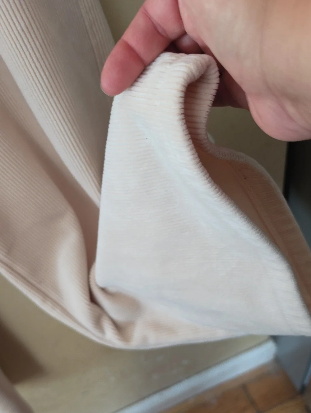 Marine Layer Ribbed Wide-Leg Pants in Creamy White Small